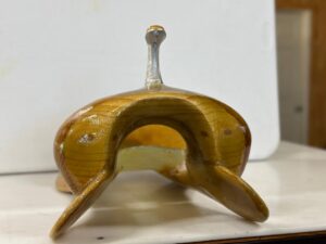 A banana peel sitting on top of a counter.